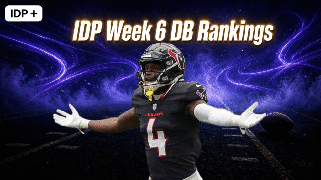 IDP Week 6 Defensive Back Rankings!